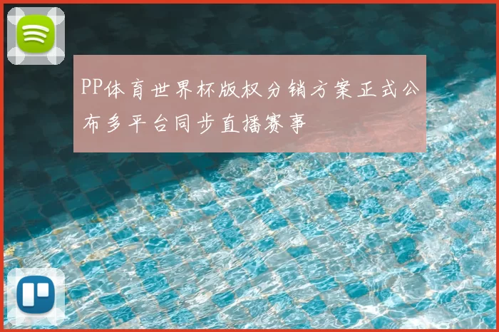 PP体育世界杯版权分销方案正式公布多平台同步直播赛事